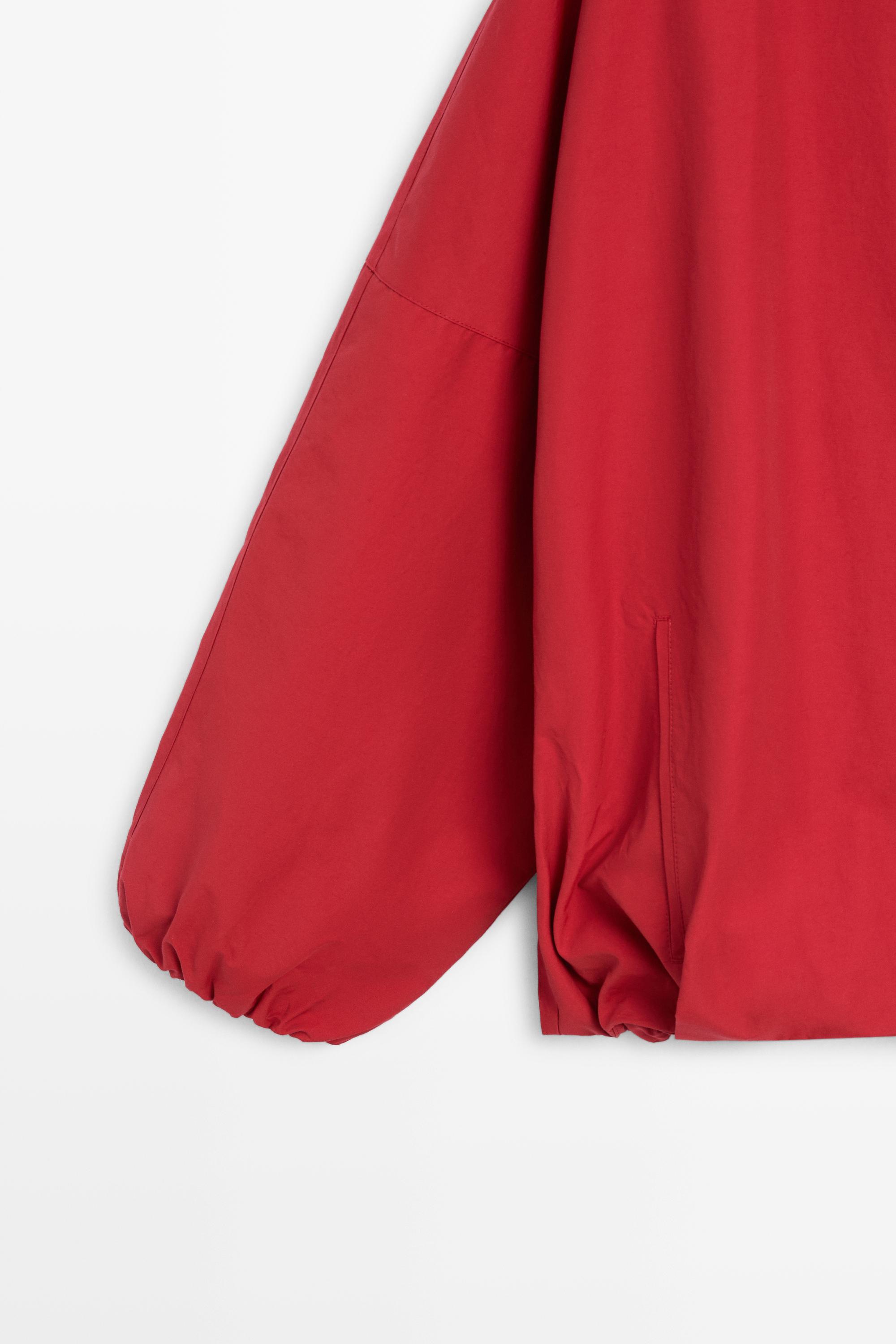 Cotton blend technical jacket with side button